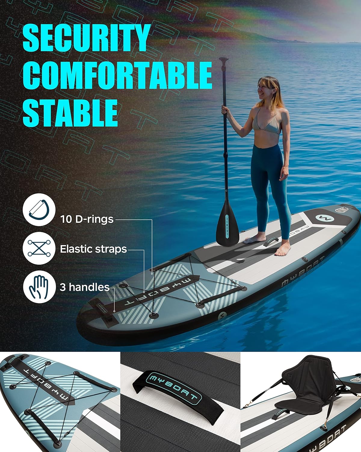 11'6"×34"×6" Extra Wide Inflatable Paddle Board