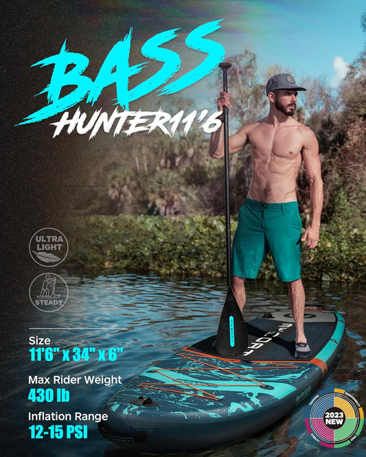 11'6"×34"×6" Extra Wide Inflatable Paddle Board