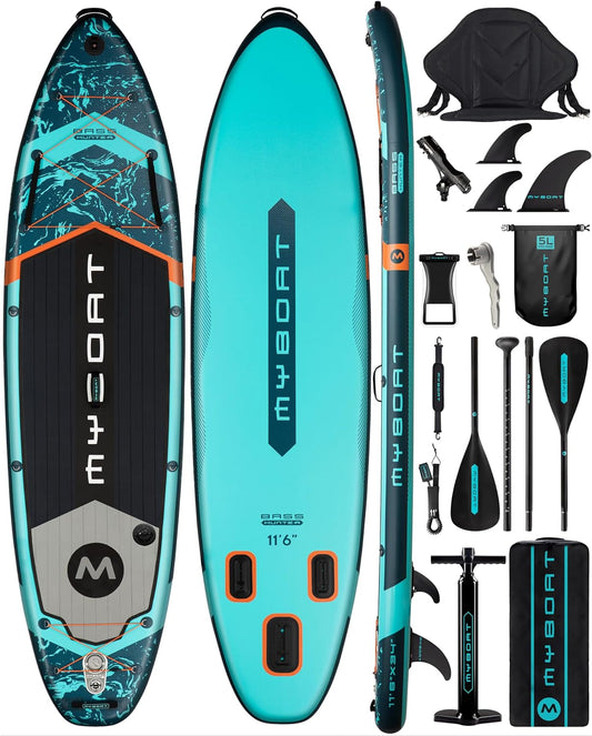 11'6"×34"×6" Extra Wide Inflatable Paddle Board