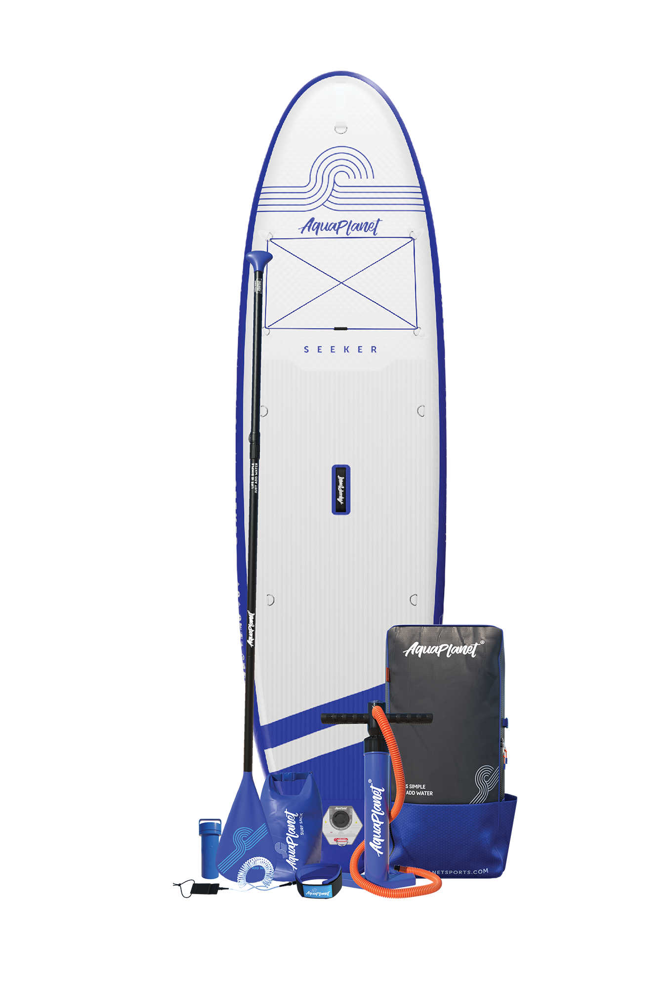 Aquaplanet SEEKER 10’8" Inflatable Paddle Board Package