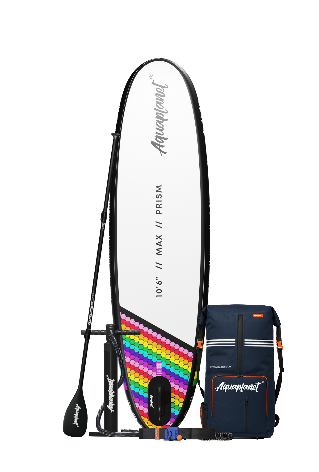 Aquaplanet MAX 10’6″ Inflatable Paddle Board Package - Prism