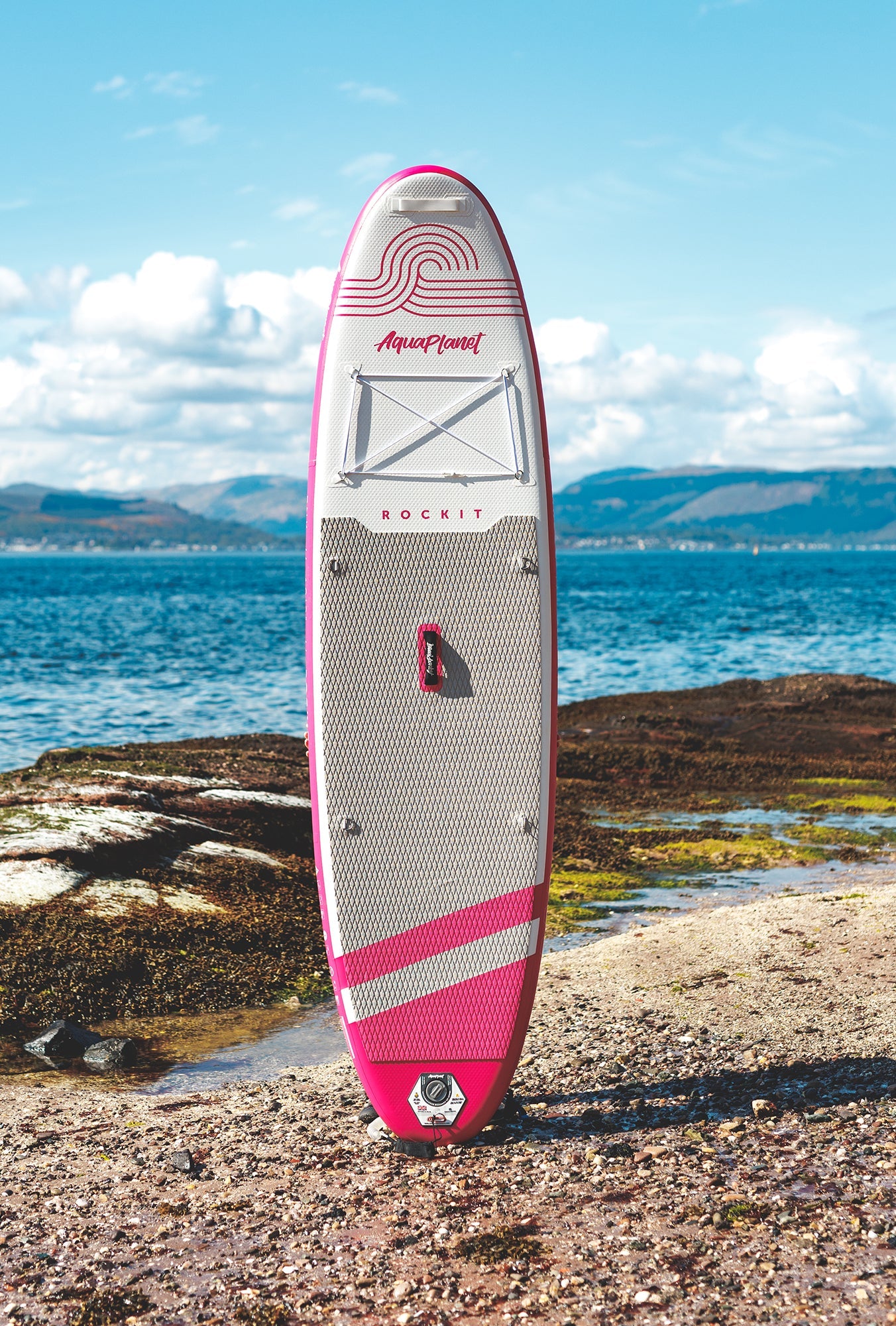 Aquaplanet ROCKIT 10’2" Inflatable Paddle Board/Kayak Package - Pink