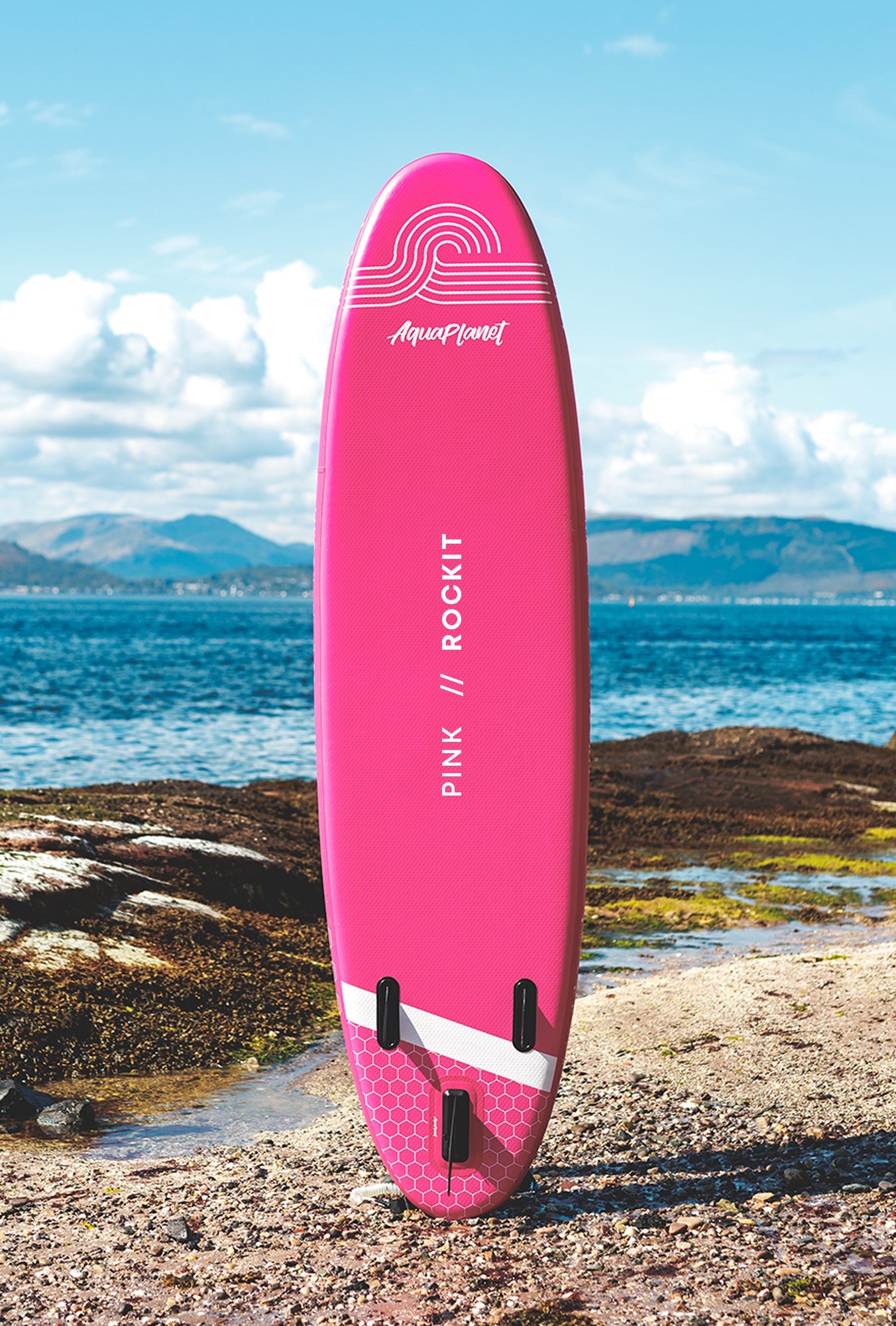 Aquaplanet ROCKIT 10’2" Inflatable Paddle Board/Kayak Package - Pink